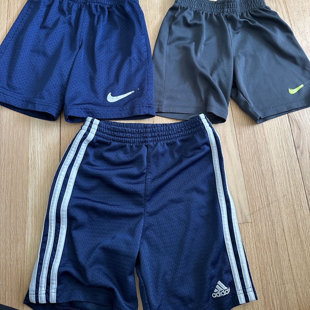 Adidas and Nike Kids Shorts Set - Blue and Gray